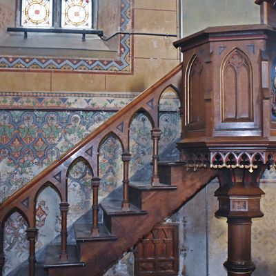 Die Kanzel der Krottorfer Kirche Sankt Severus.