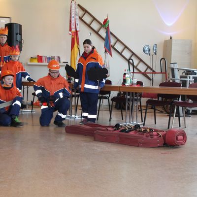 Anspiel der Jugendfeuerwehr zum Neujahrsempfang der Westlichen Börde