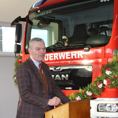 Fahrzeugübergabe LF 20 Kat-S Feuerwehr Kroppenstedt, Holger Stahlknecht