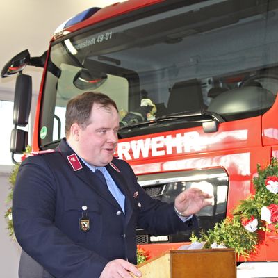 Fahrzeugübergabe LF 20 Kat-S Feuerwehr Kroppenstedt, Martin Tiedge