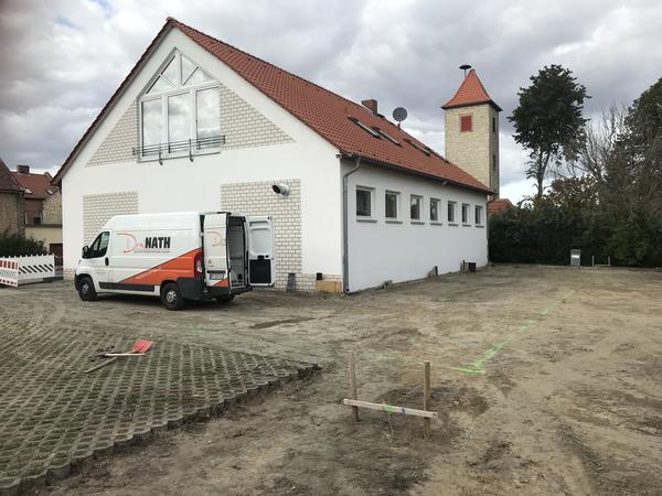 Gerätehaus Gröningen, Baubeginn
