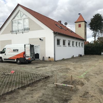 Gerätehaus Gröningen, Baubeginn