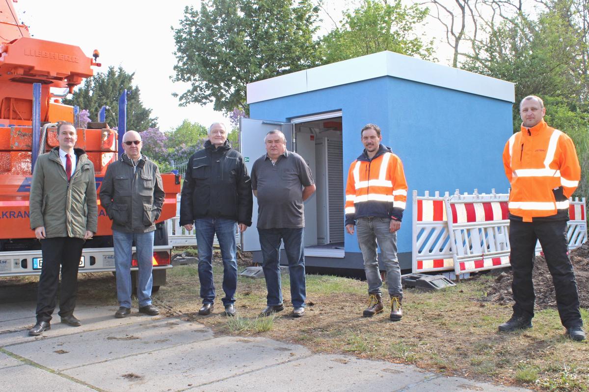 Übergabe POP-Station an die Gemeinde mit Bürgermeister Brunner und Willamowski