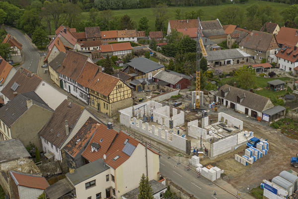 Projektstand Ersatzneubau Verwaltungssitz (ehemals Rathaus) Verbandsgemeinde Westliche Börde in Gröningen