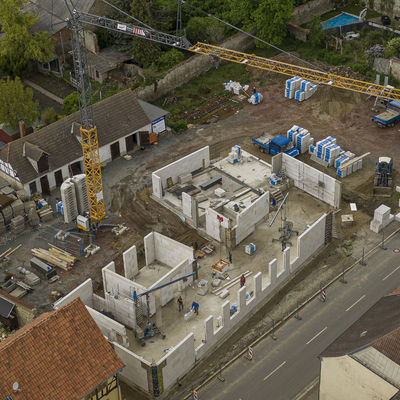 Projektstand Ersatzneubau Verwaltungssitz (ehemals Rathaus) Verbandsgemeinde Westliche Börde in Gröningen