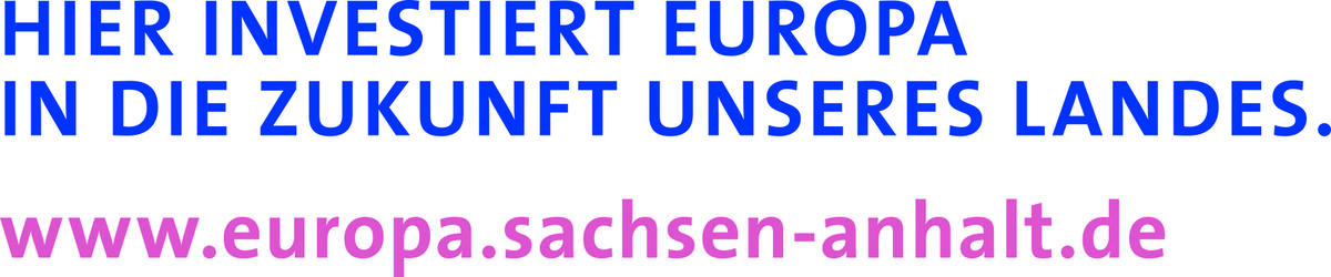 Schild Hier investiert Europa.... LEADER Förderung Verbandsgemeinde Westliche Börde