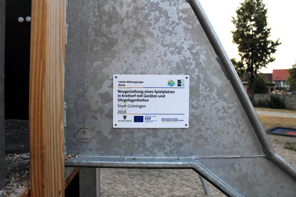 Förderschild Spielplatz Krottorf