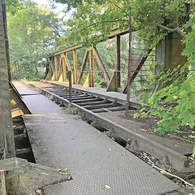 Bodebrücke im Zuckerpark Gröningen