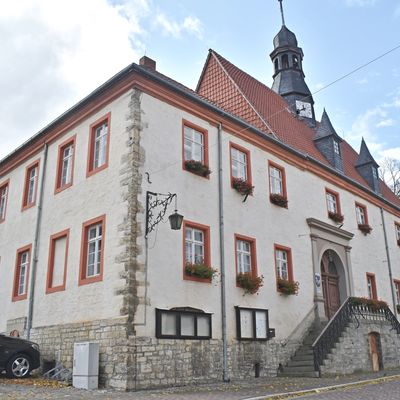 Das Ende des 16. Jahrhunderts gebaute Kroppenstedter Rathaus befindet sich in einem tadellosen Zustand