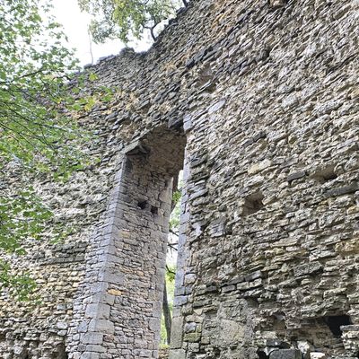 der beeindruckende Torbogen in der Nordwand der Domburg im Hakel bei Heteborn