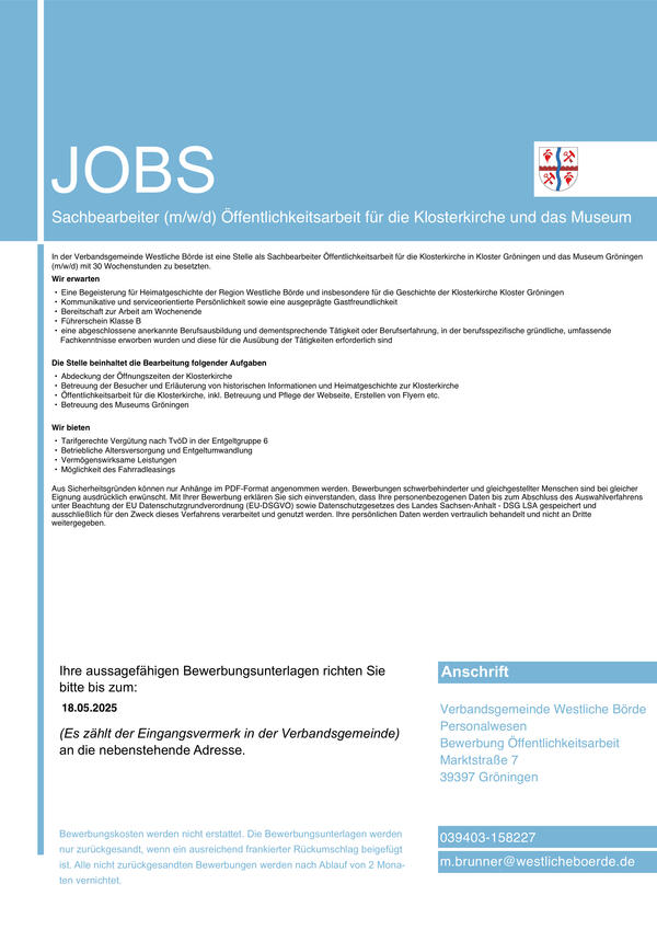 Stellenausschreibung Gertewarte (m/w/d)