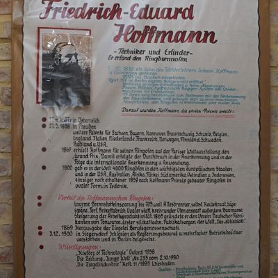 Die wichtigsten Informationen über den Gröninger Friedrich Eduard Hoffmann auf einer Tafel.