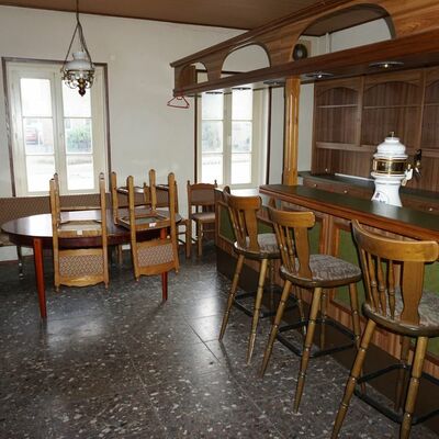 Theke in der Gaststube im "Klein Berliner Hof" Gemeinde Am Groen Bruch