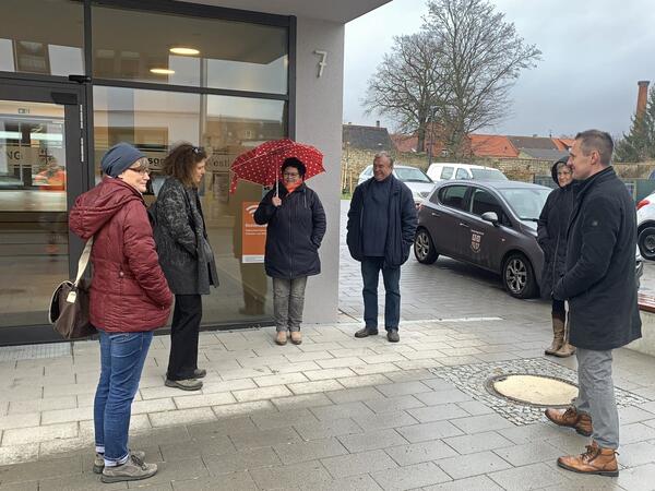 Vom Deutschen Fachwerkzentrum Quedlinburg e.V. Conny Luthardt und Claudia Hennrich, Ines Kühn, Ernst Brunner, Andrea Senft und Fabian Stankewitz