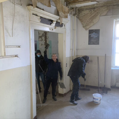 Arbeitseinsatz am Edelhof in Gröningen (12.März 2022)