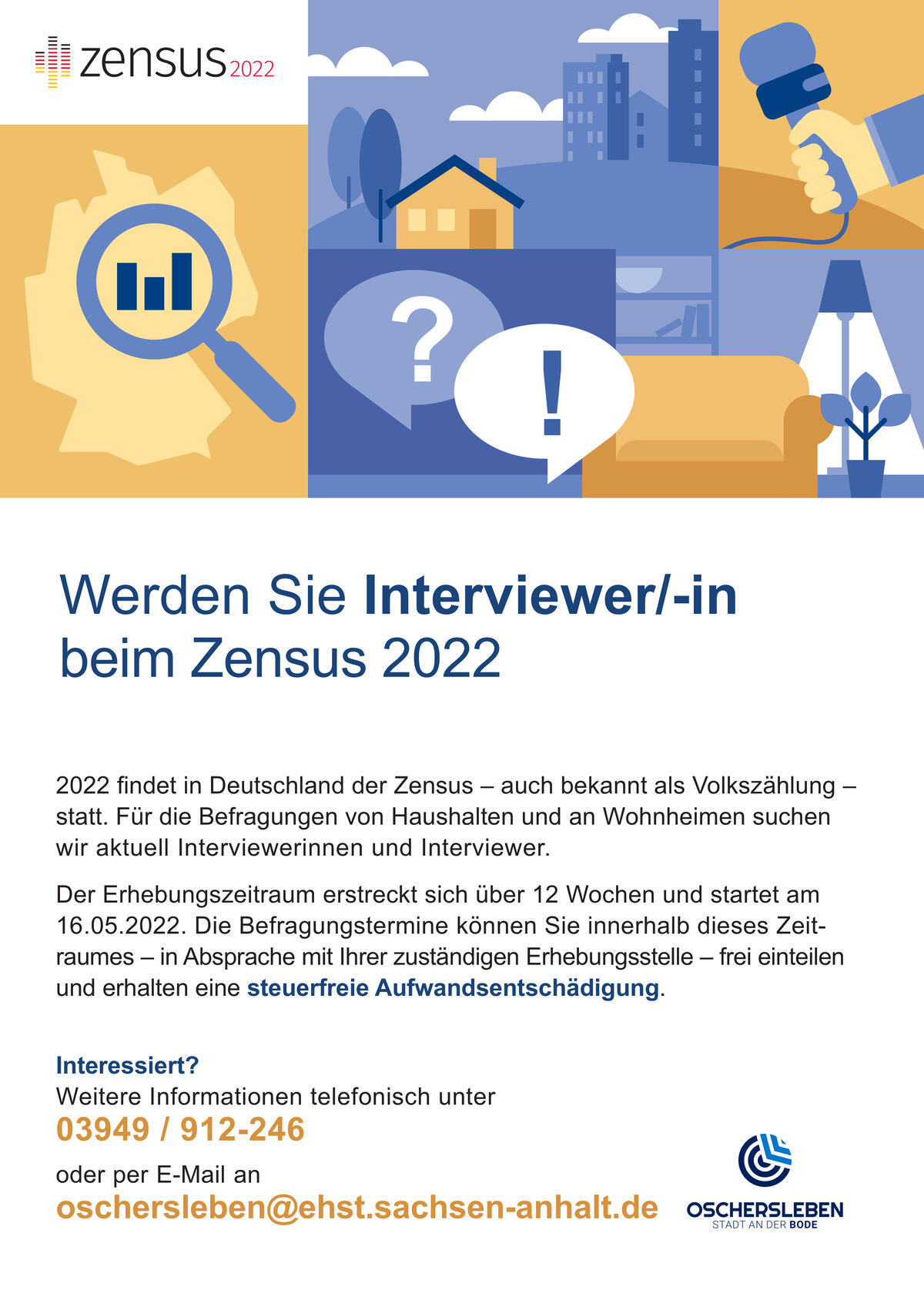 Zensus 2022 - Interviewer/-in