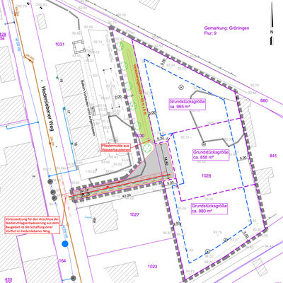 Flchenzuschnitt Baugebiet Hederslebener Weg