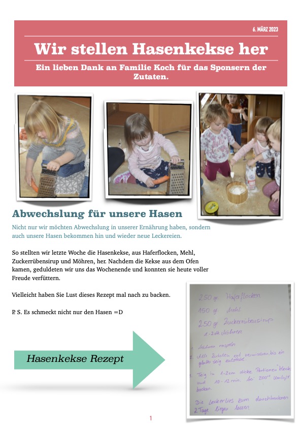 Wir stellen Hasenkekse her