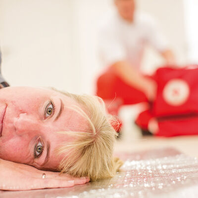 DRK-Herten - Erste-Hilfe-Situation mit betreuter Person