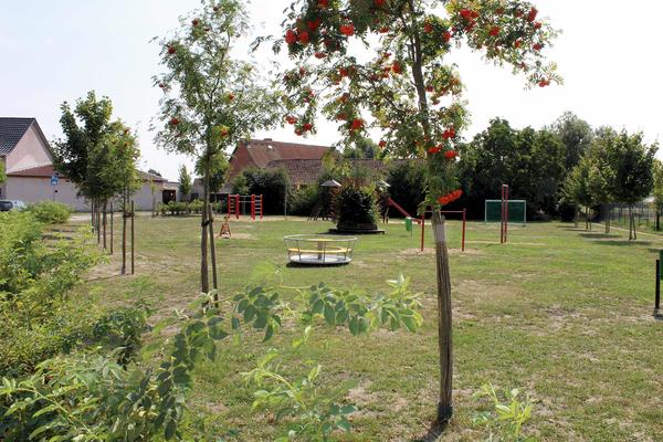 Spielplatz Warsleben mit neuen Spielgeräten aus der LEADER-Förderung