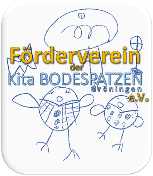 Logo "Förderverein der Kita Bodespatzen Gröningen e.V.