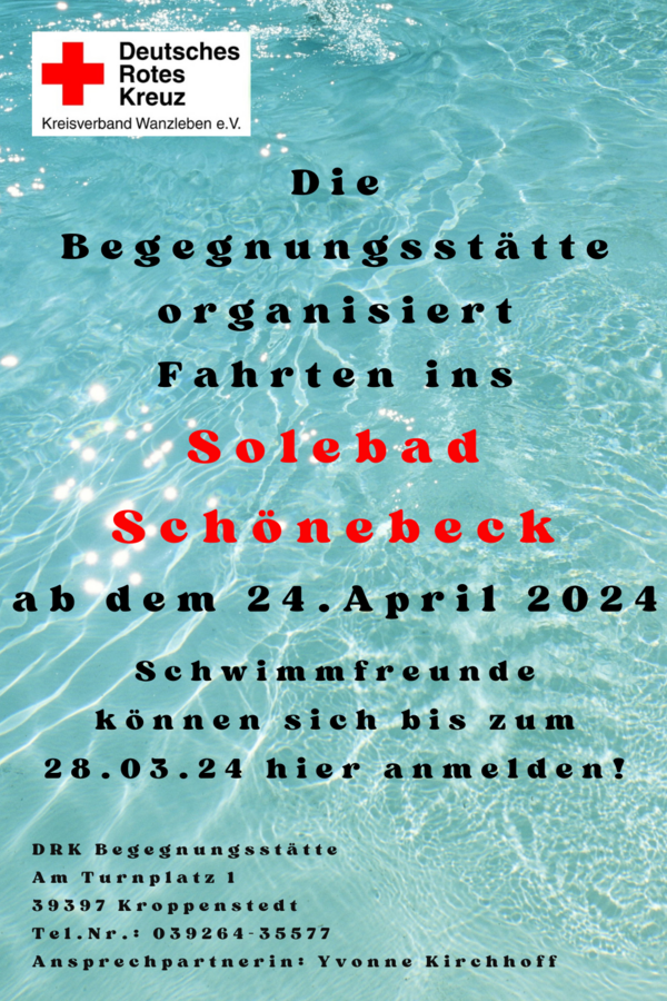 DRK MGH - Fahrten ins Solebad Schönebeck