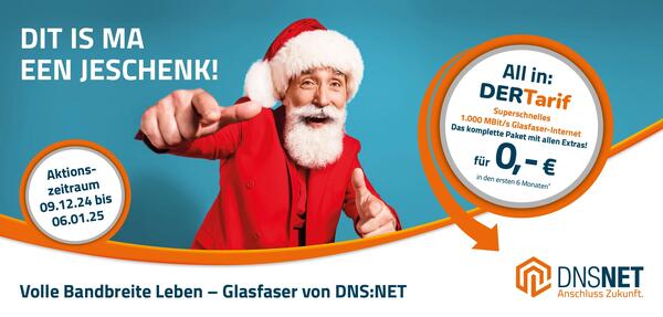 aktuelle Information zum Glasfaserausbau - Weihnachtsaktion