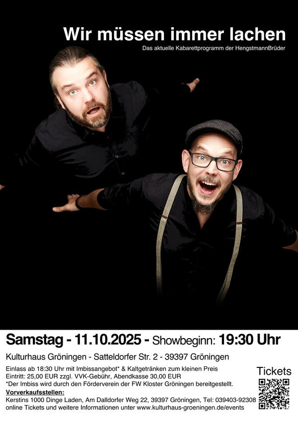 Hengstmann Brüder 2025 im Kulturhaus Gröningen bei Magdeburg
