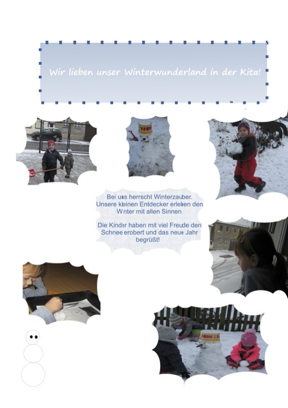 Wir lieben unser Winterwunderland in der Kita Großalsleben