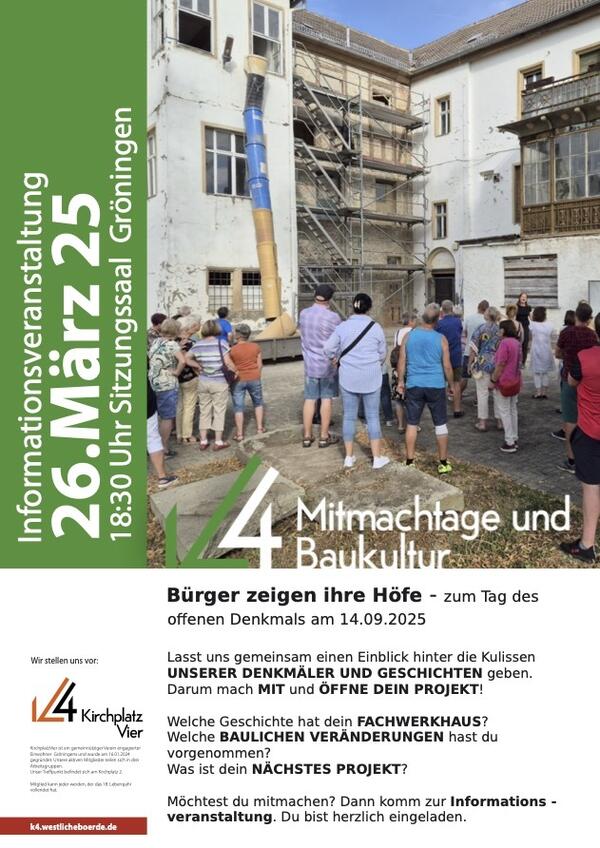 Bürger zeigen ihre Höfe - zum Tag des offenen Denkmals am 14.09.2025