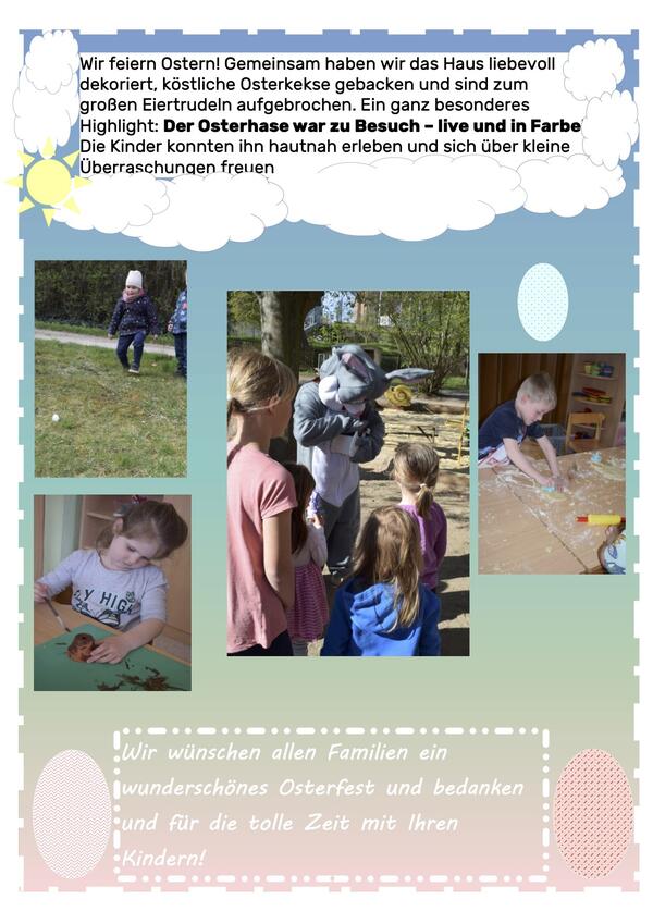 Aushang Internetseite Ostern