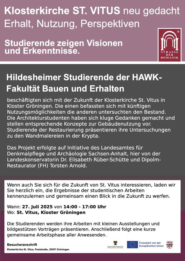 Klosterkirche ST. VITUS neu gedacht - Erhalt, Nutzung, Perspektiven 