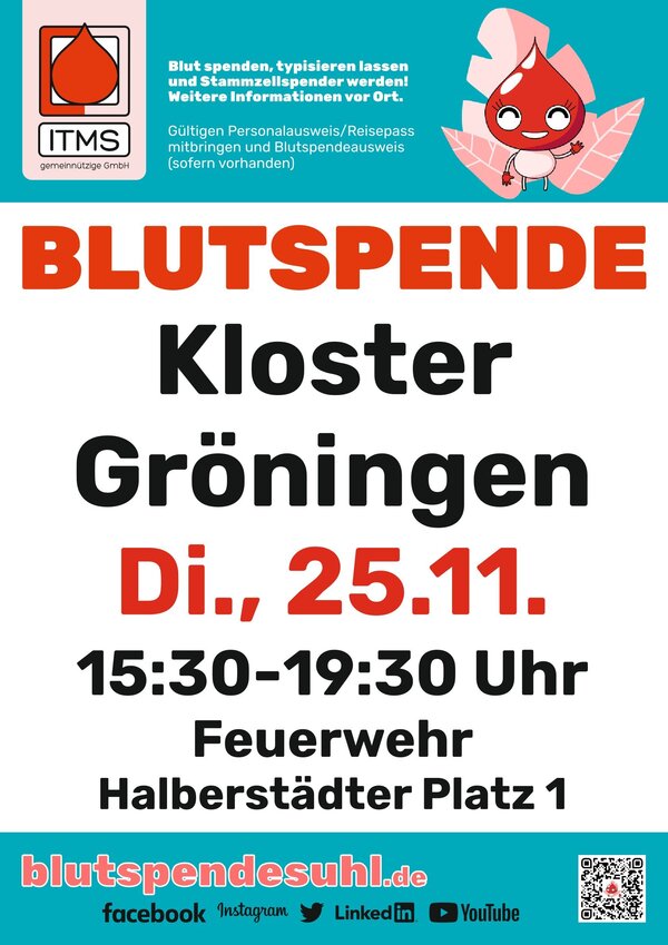 Blutspende in Kloster Gröningen