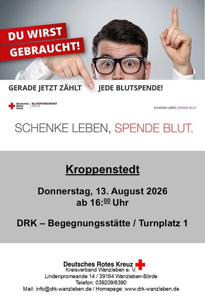 Blutspende 13.08.2026