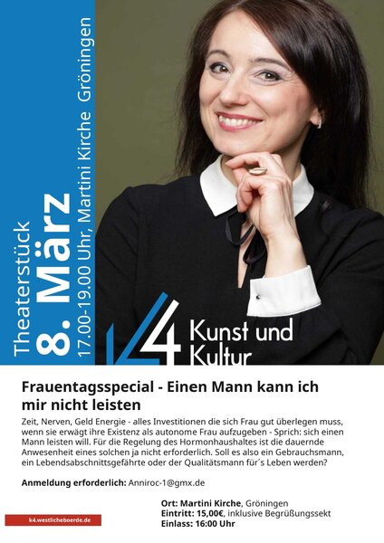 Einen Mann kann ich mir nicht leisten - Plakat KirchplatzVier