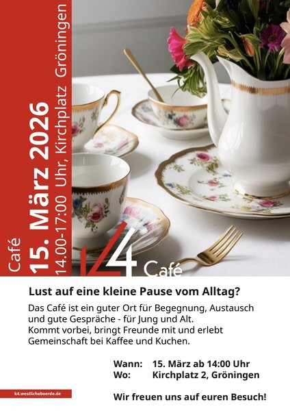 Plakat Caf&eacute;-Nachmittag KirchplatzVier