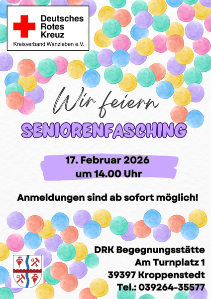 Seniorenfasching Flyer