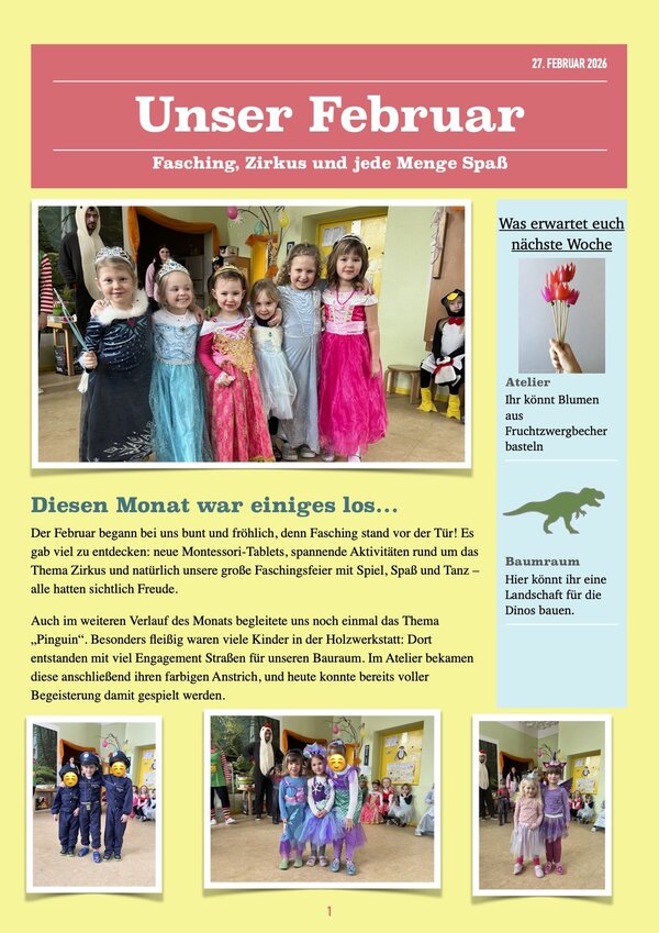 Unser Februar in der Kita Kroppenstedt - Fasching und Zirkus