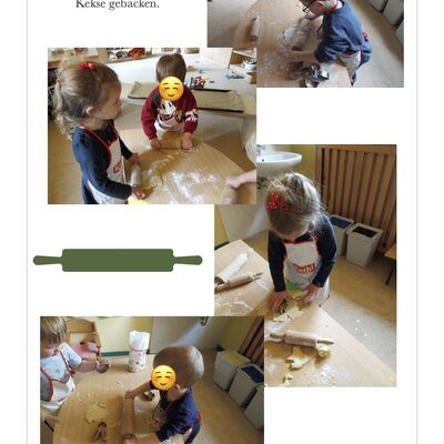 Kita Rasselbande Kroppenstedt - auch die J&uuml;ngsten backen Kekse