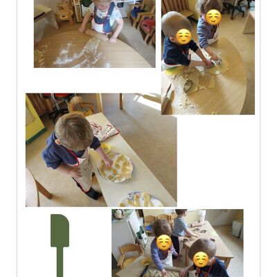 Kinder backen gemeinsam in der Kita Kroppenstedt - Familienfreundliche Region Westliche B&ouml;rde