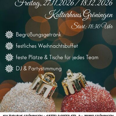 Christmas for Business - Weihnachtsfeier f&uuml;r Firmen & Teams im Kulturhaus Gr&ouml;ningen 2026