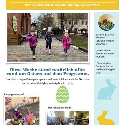 Osterfest in der Kita Rasselbande Kroppenstedt - Spielen, Singen und Lernen in der Westlichen B&ouml;rde