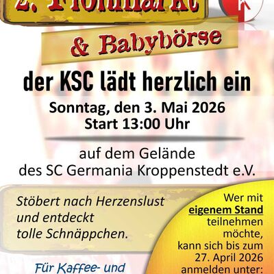 2. Flohmarkt & Babyb&ouml;rse in Kroppenstedt - St&ouml;bern, Verkaufen & Familienzeit