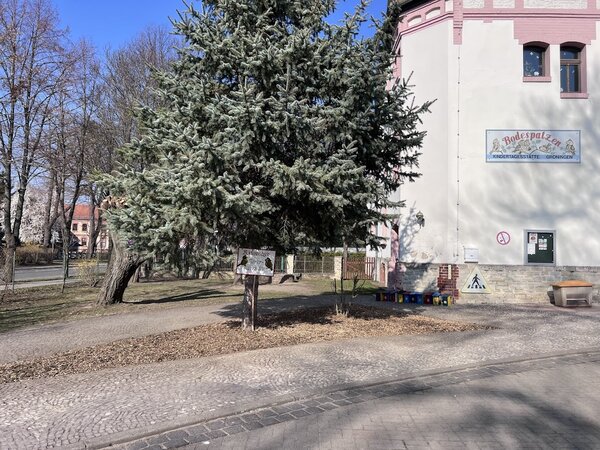 Neugestalteter Eingangsbereich der Kita Bodespatzen in Gr&ouml;ningen