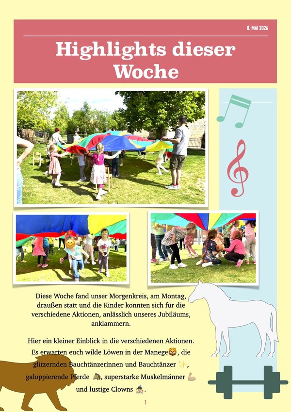 Kita-Jubil&auml;um in der Westlichen B&ouml;rde - Kinder erleben gemeinsame Aktionen im Morgenkreis