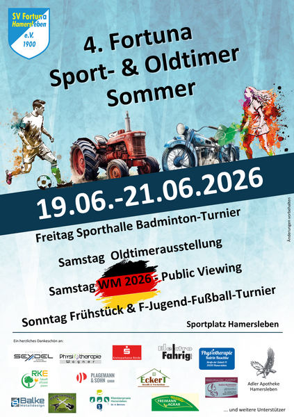 4. Fortuna Sport- & Oldtimer-Sommer in Hamersleben 2026