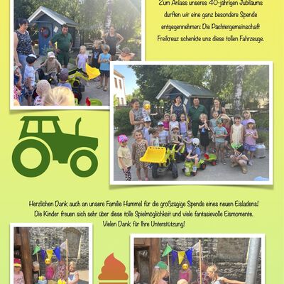 Kita &raquo;Rasselbande&laquo; Kroppenstedt sagt Danke f&uuml;r Spenden