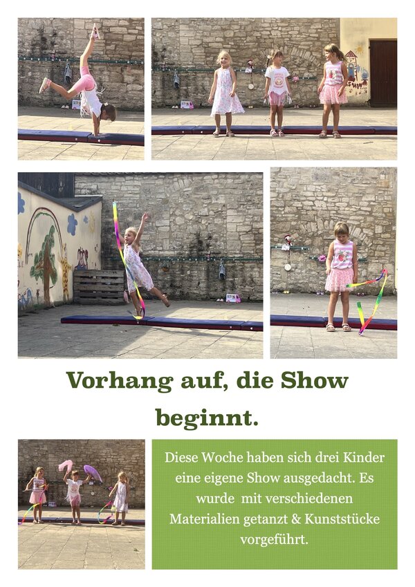 Vorhang auf - kleine K&uuml;nstler in der Kita Rasselbande Kroppenstedt