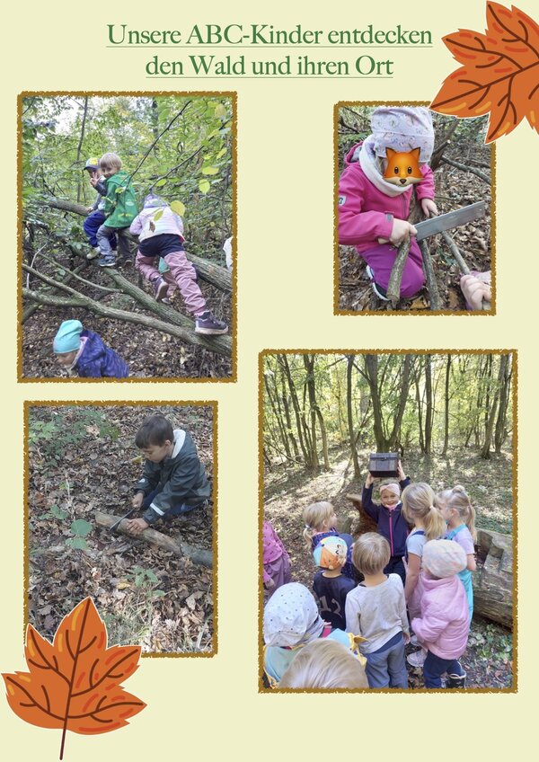 ABC-Kinder der Kita Rasselbande Kroppenstedt erleben spannende Abenteuer im Wald
