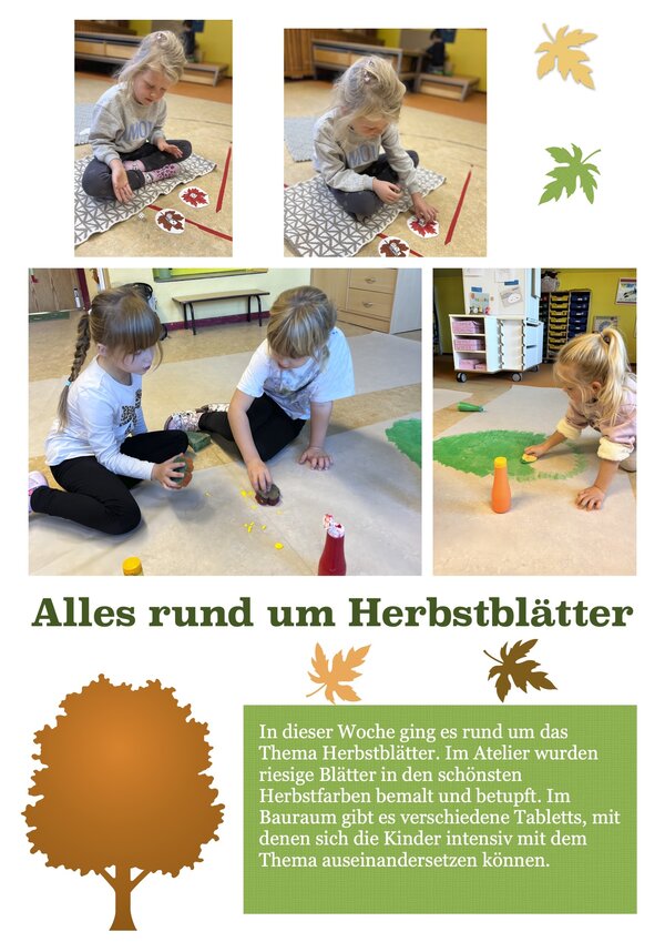 Kreative Herbstgestaltung in der Kita - Kinder entdecken Herbstbl&auml;tter